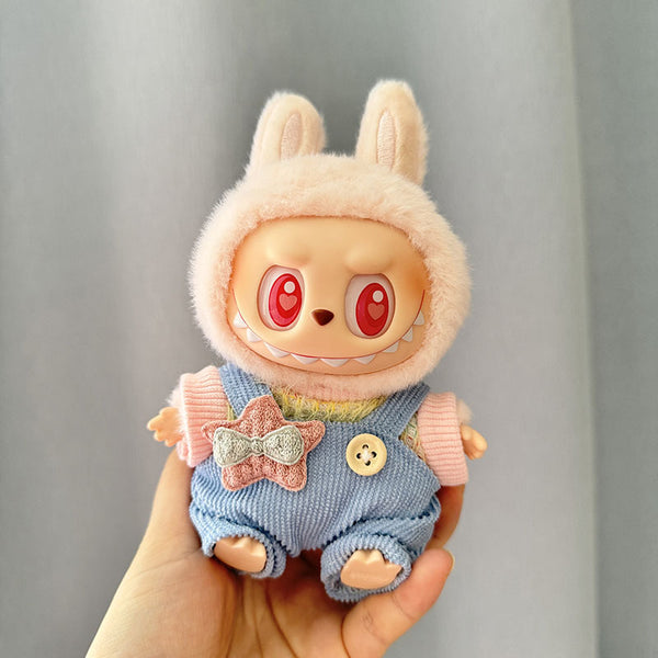 Cute Labubu Cosplay Clothes Doll Cosplay Costume Set Labubu Plush Doll Keychain Clothing and Accessories