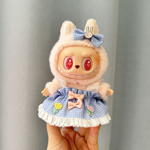 Cute Labubu Cosplay Clothes Doll Cosplay Costume Set Labubu Plush Doll Keychain Clothing and Accessories