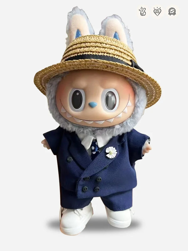 LABUBU Clothes G-Dragon Deep Blue Daisy Suit Outfit