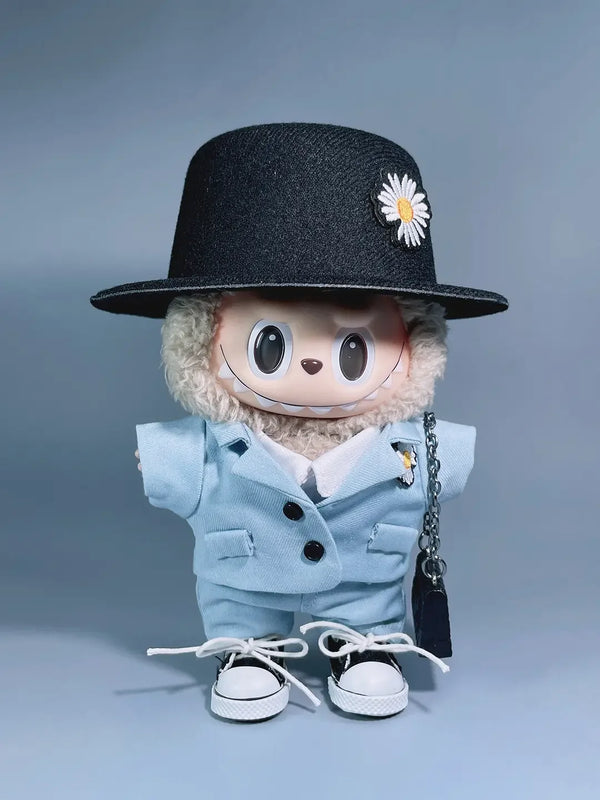 LABUBU Clothes G-Dragon Blue Daisy Suit Outfit